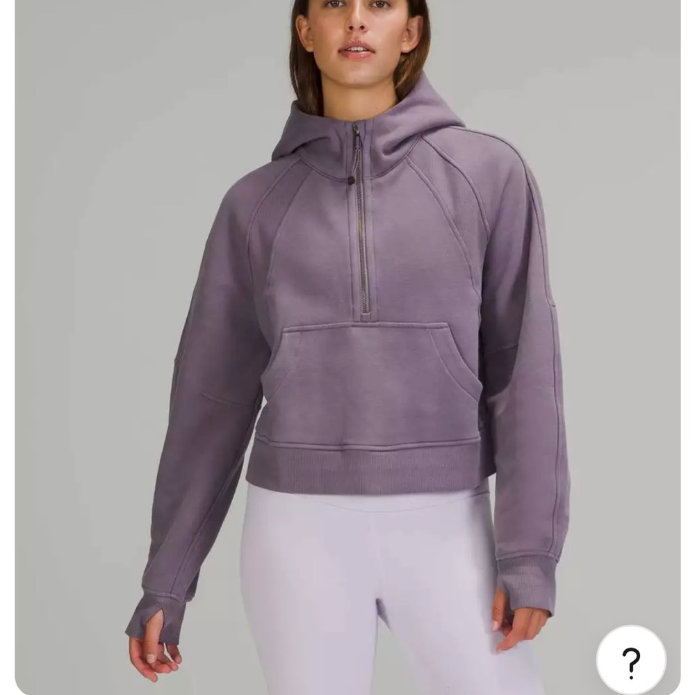 Lululemon Scuba Oversized 1/2 Zip Hoodie XS/S Dusky Lavender Purple